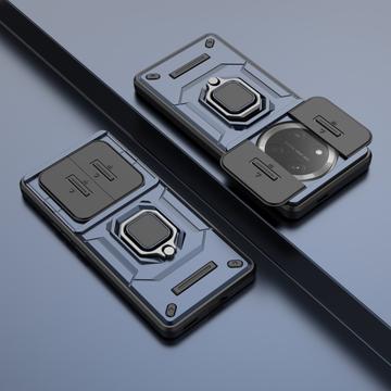 Honor X60 Pro Roterende Ring Hybrid Cover med Kameraskjold - Blå