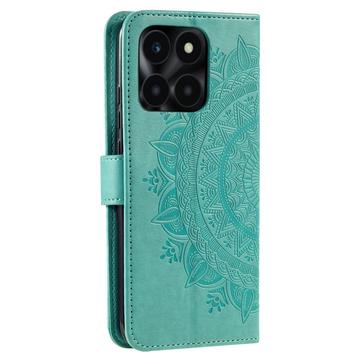 Honor X6b Mandala Series Etui med Pung - Grøn