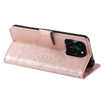 Honor X6b Mandala Series Etui med Pung - Pink