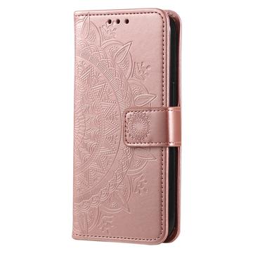 Honor X6b Mandala Series Etui med Pung - Pink