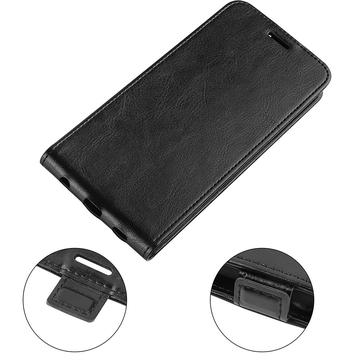 Honor X6b Vertikal Flip Cover med Kortholder - Sort