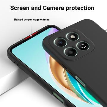 Honor X6c Flydende silikone cover med håndrem - sort