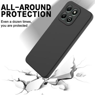 Honor X6c Flydende silikone cover med håndrem - sort