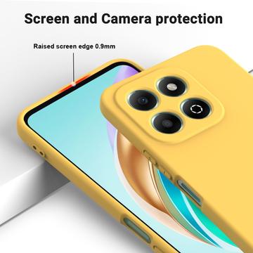 Honor X6c Flydende silikone cover med håndrem - gul