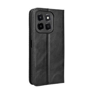 Honor X6c Retro Pung Taske med Magnetisk Lukning - Sort