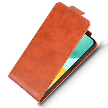 Honor X6c lodret flip-etui med stativ - Brun
