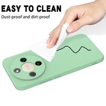 Honor X70/X9d/Magic8 Lite Flydende silikone cover med håndrem - grøn