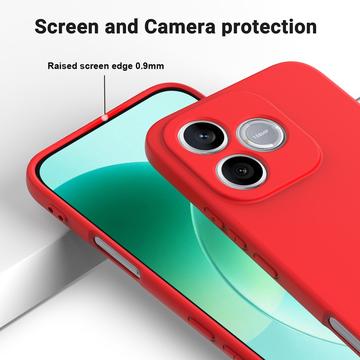 Honor X80i/600 Lite/500 Smart Flydende silikone cover med håndrem - Rød