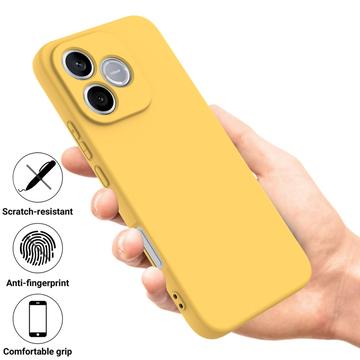 Honor X80i/600 Lite/500 Smart Flydende silikone cover med håndrem - Gul