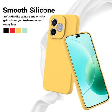 Honor X80i/600 Lite/500 Smart Flydende silikone cover med håndrem - Gul