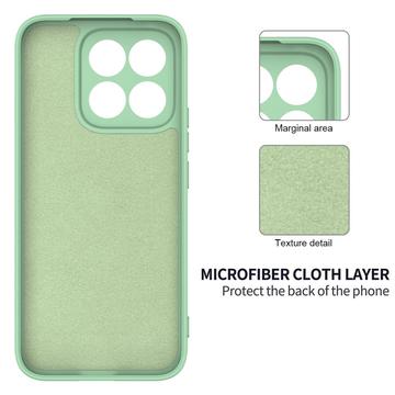 Honor X8c Flydende silikone cover med håndrem - grøn