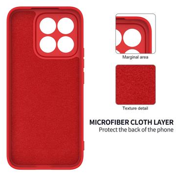 Honor X8c Flydende silikone cover med håndrem - rød