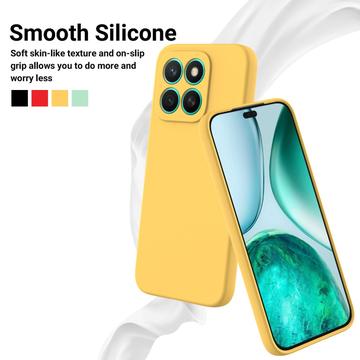 Honor X8c Flydende silikone cover med håndrem - gul