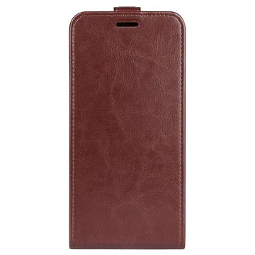 Honor X8c Vertikal Flip Taske med Kortholder - Brun
