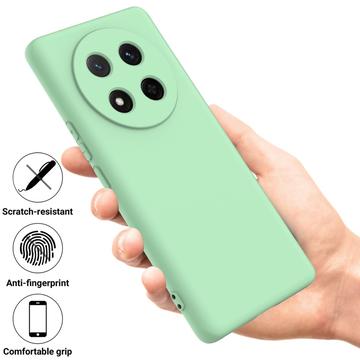 Honor X60 Pro/X9c/Magic7 Lite Flydende silikone cover med håndrem - grøn