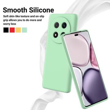 Honor X60 Pro/X9c/Magic7 Lite Flydende silikone cover med håndrem - grøn