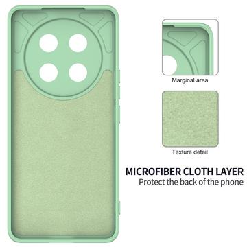 Honor X60 Pro/X9c/Magic7 Lite Flydende silikone cover med håndrem - grøn