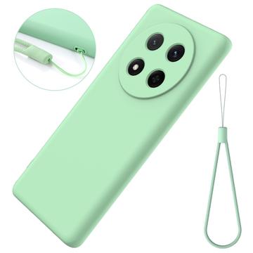 Honor X60 Pro/X9c/Magic7 Lite Flydende silikone cover med håndrem - grøn