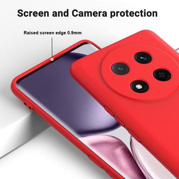 Honor X60 Pro/X9c/Magic7 Lite Flydende silikone cover med håndrem - rød