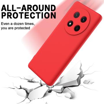 Honor X60 Pro/X9c/Magic7 Lite Flydende silikone cover med håndrem - rød
