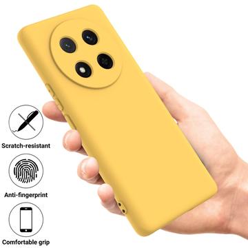 Honor X60 Pro/X9c/Magic7 Lite Flydende silikone cover med håndrem - gul