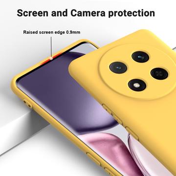 Honor X60 Pro/X9c/Magic7 Lite Flydende silikone cover med håndrem - gul