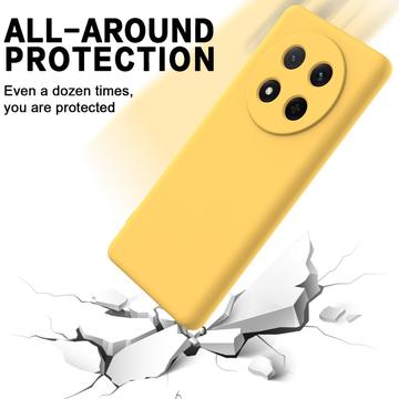 Honor X60 Pro/X9c/Magic7 Lite Flydende silikone cover med håndrem - gul