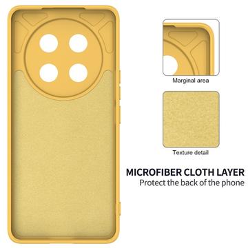 Honor X60 Pro/X9c/Magic7 Lite Flydende silikone cover med håndrem - gul
