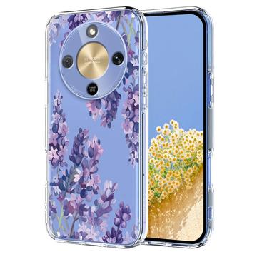 Honor X70/X9d/Magic8 Lite TPU-cover med blomstermønster - Blåregn