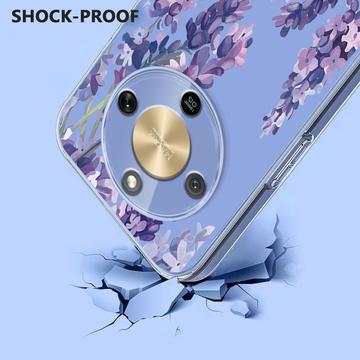 Honor X70/X9d/Magic8 Lite TPU-cover med blomstermønster - Blåregn