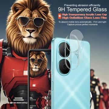 Huawei Enjoy 80 Imak 2-i-1 HD Kamera Linse Hærdet Glas