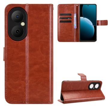 Huawei Enjoy 80 Pung Etui med Stativ - Brun