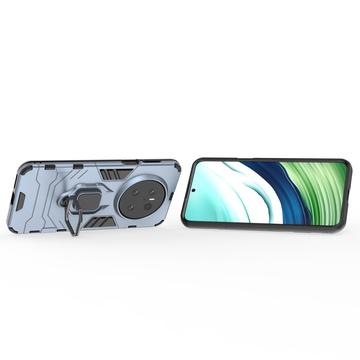 Huawei Mate 70 Hybrid Cover med Ring Holder - Blå
