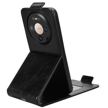 Huawei Mate 80/80 Pro lodret flip-etui med stativ - sort