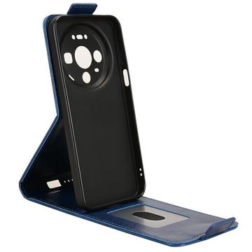 Huawei Mate 80/80 Pro lodret flip-etui med stativ - mørkeblå