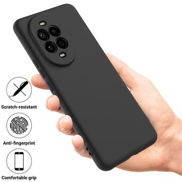 Huawei Nova 15 Flydende silikone cover med håndrem - sort