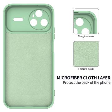 Huawei Nova 15 Pro Flydende silikone cover med håndrem - grøn