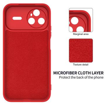 Huawei Nova 15 Pro Flydende silikone cover med håndrem - rød
