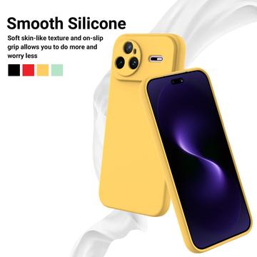 Huawei Nova 15 Pro Flydende silikone cover med håndrem - gul