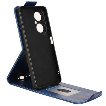 Huawei Nova Y73 lodret flip-etui med stativ - mørkeblå