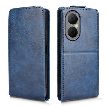 Huawei Nova Y73 lodret flip-etui med stativ - mørkeblå