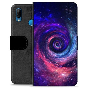 Huawei P20 Lite Premium Flip Cover med Pung - Galakse