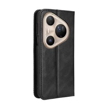 Huawei Pura 80 Pro/80 Pro+ Retro Pung Taske med Magnetisk Lukning - Sort