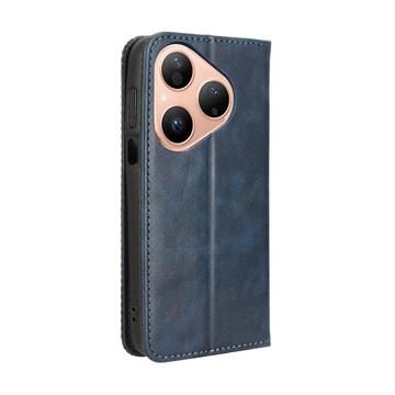 Huawei Pura 80 Retro Pung Taske med Magnetisk Lukning - Blå