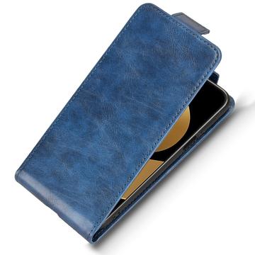 Huawei Pura 80 Ultra lodret flip-etui med stativ - mørkeblå