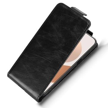 Huawei Pura 80 lodret flip-etui med stativ - sort