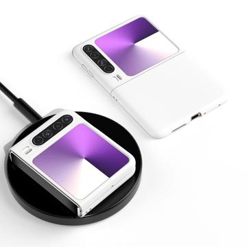 Huawei Pura X Gummibelagt Plastik Cover - Hvid