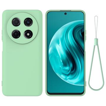Huawei nova 13i Flydende silikone cover med håndrem - grøn