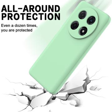 Huawei nova 13i Flydende silikone cover med håndrem - grøn