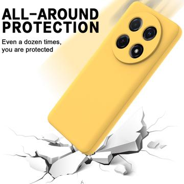 Huawei nova 13i Flydende silikone cover med håndrem - gul